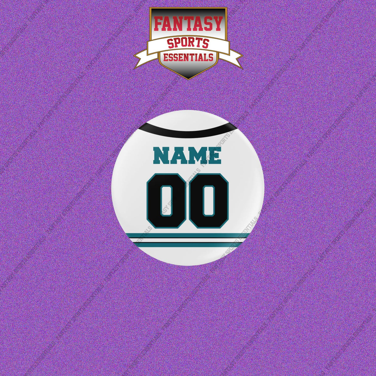 San Jose Sharks Personalized Current Away Jersey Buttons