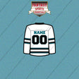 San Jose Sharks Personalized Current Away Jersey Car Decals
