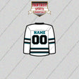 San Jose Sharks Personalized Current Away Jersey Glossy Stickers