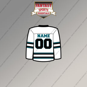 San Jose Sharks Personalized Current Away Jersey Magnets
