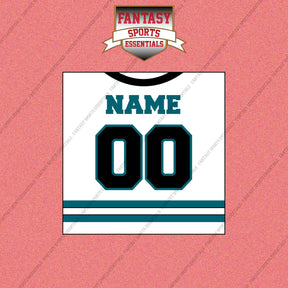 San Jose Sharks Personalized Current Away Jersey Wall Art Prints