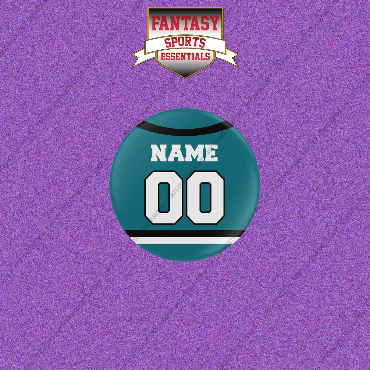San Jose Sharks Personalized Current Home Jersey Buttons