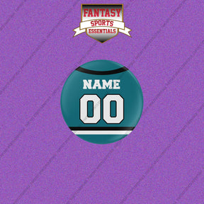 San Jose Sharks Personalized Current Home Jersey Buttons