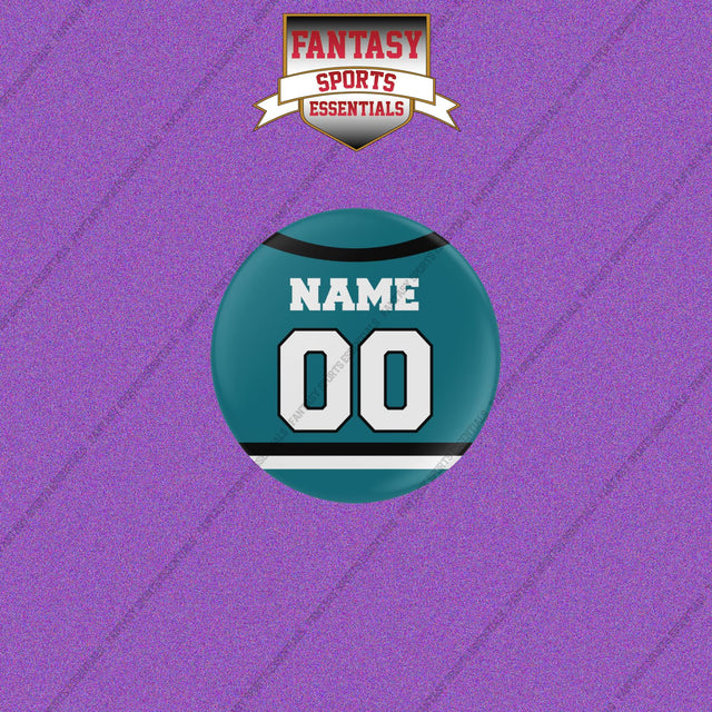 San Jose Sharks Personalized Current Home Jersey Buttons