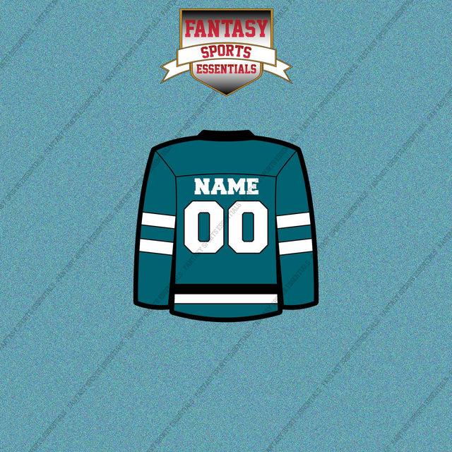 San Jose Sharks Personalized Current Home Jersey Car Decals