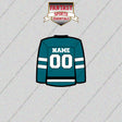 San Jose Sharks Personalized Current Home Jersey Glossy Stickers