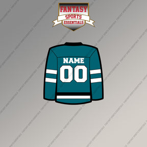 San Jose Sharks Personalized Current Home Jersey Magnets