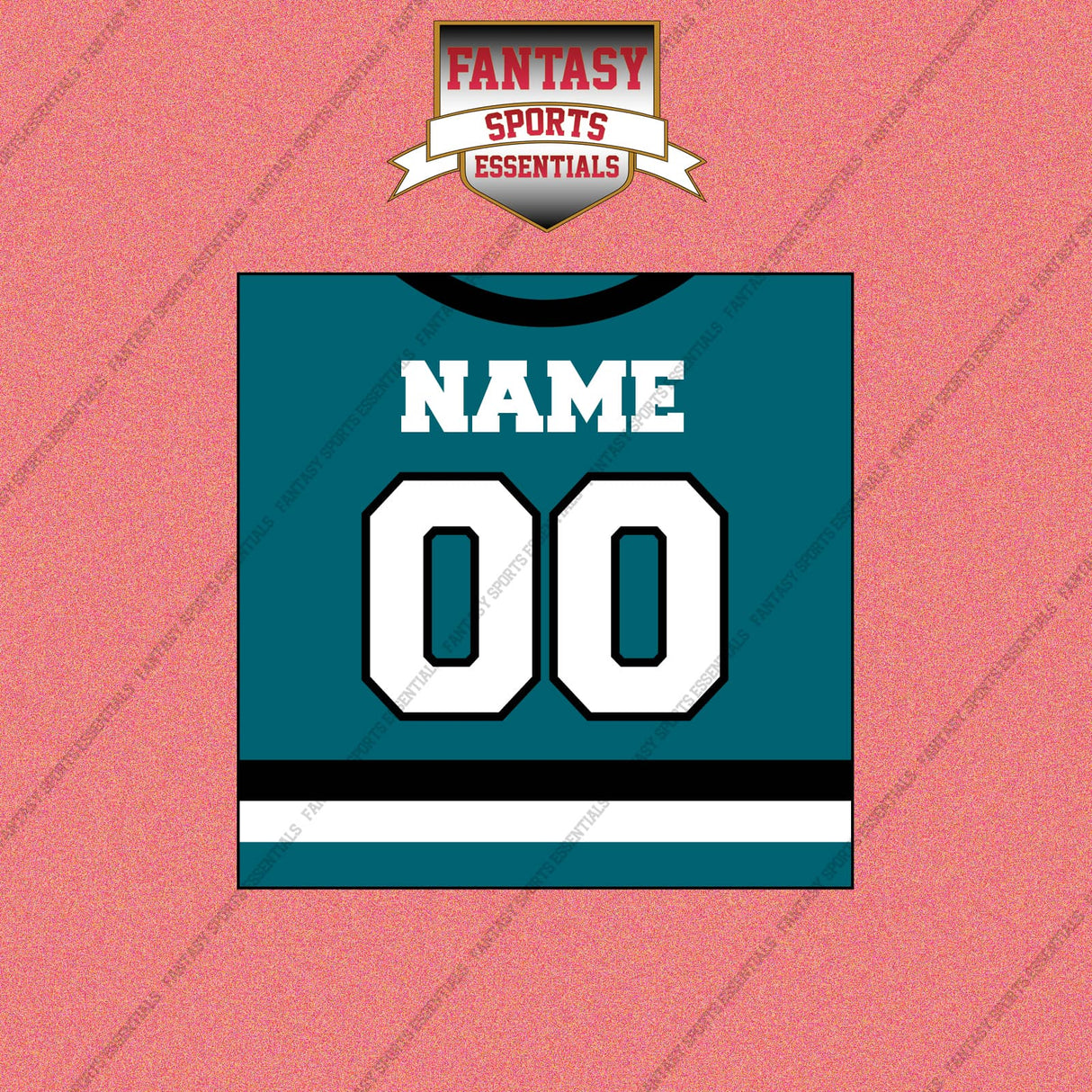 San Jose Sharks Personalized Current Home Jersey Wall Art Prints