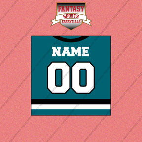 San Jose Sharks Personalized Current Home Jersey Wall Art Prints