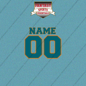 San Jose Sharks Personalized Current Name and Number Car Decals