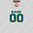 San Jose Sharks Personalized Current Name and Number Glossy Stickers