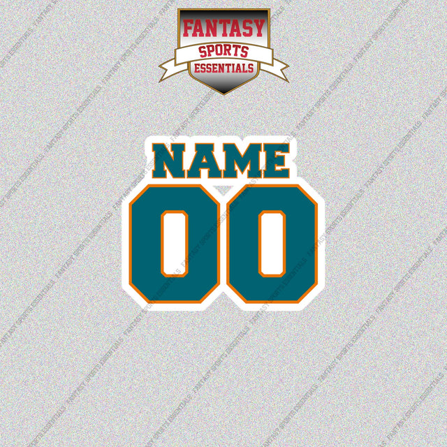 San Jose Sharks Personalized Current Name and Number Glossy Stickers