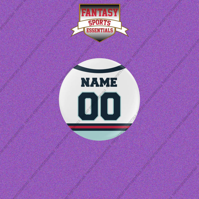 Seattle Kraken Personalized Current Away Jersey Buttons