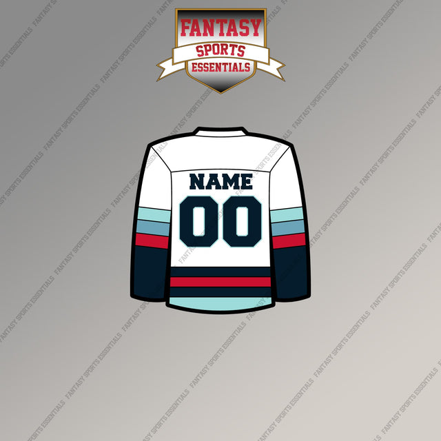 Seattle Kraken Personalized Current Away Jersey Magnets