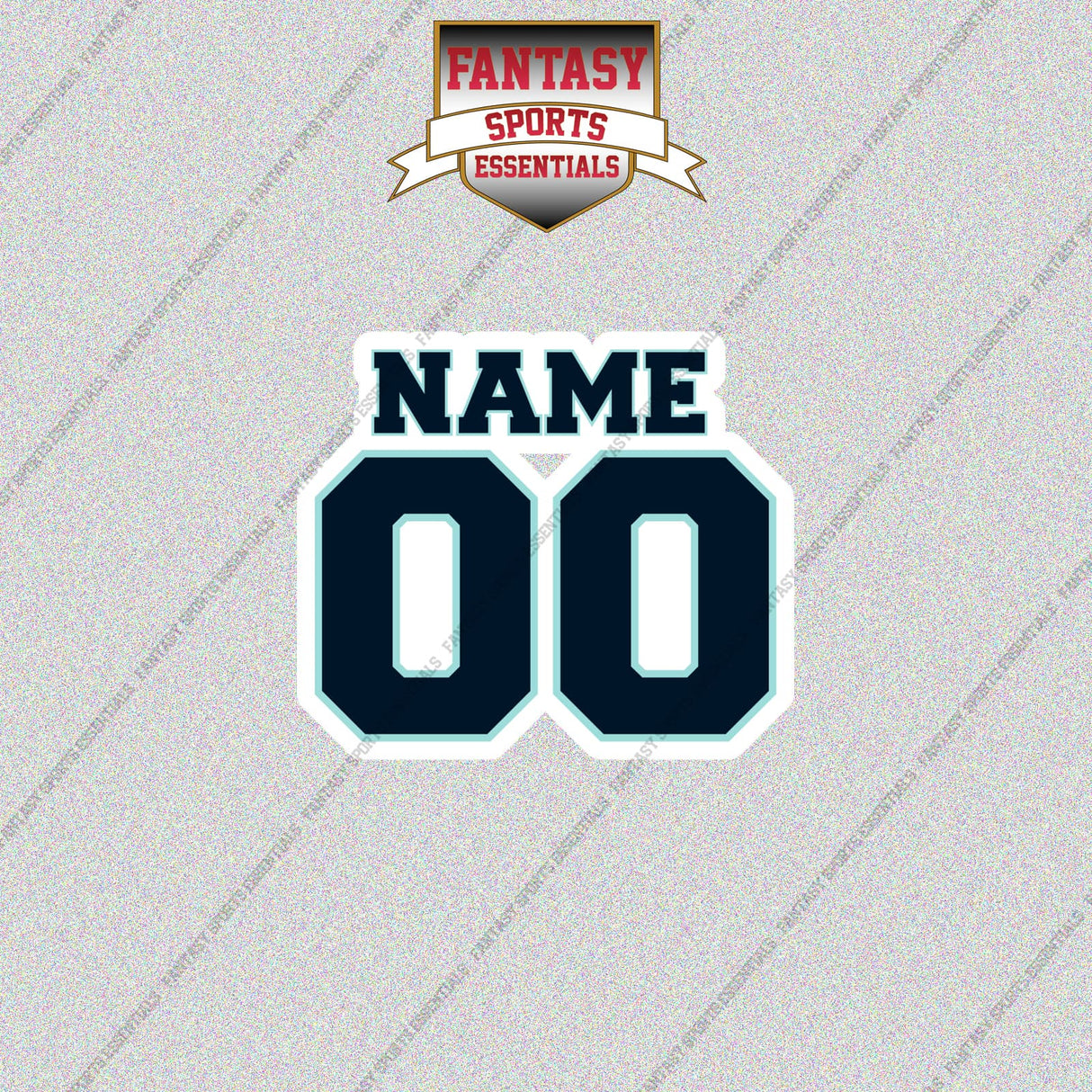 Seattle Kraken Personalized Current Name and Number Glossy Stickers