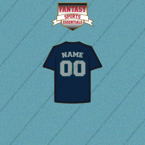 Seattle Mariners Personalized Current Away Jersey Car Decals