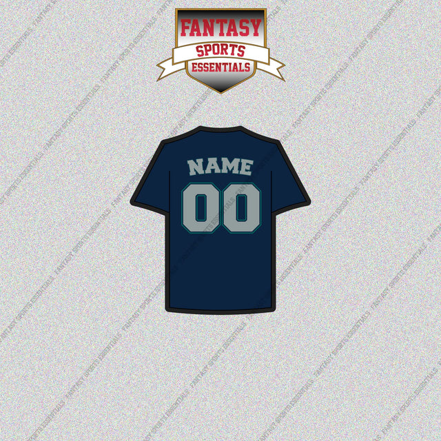 Seattle Mariners Personalized Current Away Jersey Glossy Stickers