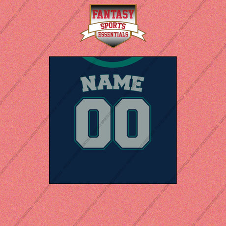 Seattle Mariners Personalized Current Away Jersey Wall Art Prints