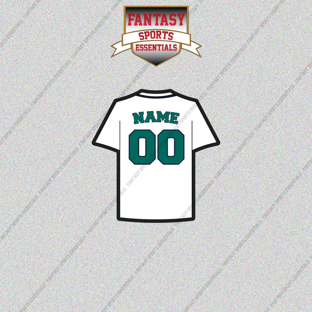Seattle Mariners Personalized Current Home Jersey Glossy Stickers