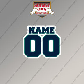 Seattle Mariners Personalized Current Name and Number Magnets