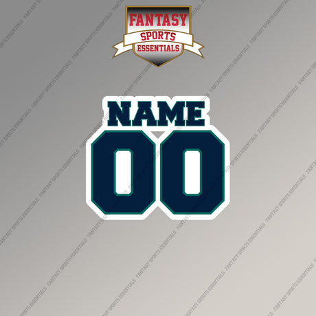 Seattle Mariners Personalized Current Name and Number Magnets