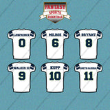 Seattle Seahawks 2025 Away Jersey Car Decals (Choose Your Player) Page 1