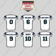 Seattle Seahawks 2025 Away Jersey Glossy Stickers (Choose Your Player) Page 1