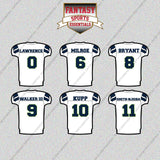 Seattle Seahawks 2025 Away Jersey Glossy Stickers (Choose Your Player) Page 1