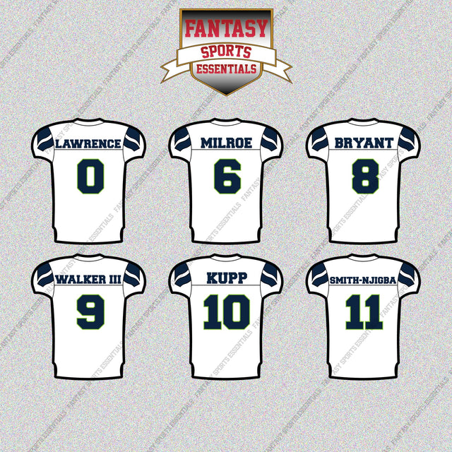 Seattle Seahawks 2025 Away Jersey Glossy Stickers (Choose Your Player) Page 1