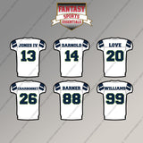 Seattle Seahawks 2025 Away Jersey Magnets (Choose Your Player) Page 2