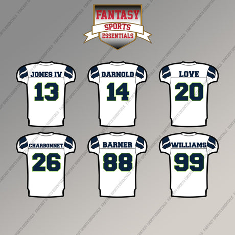 Seattle Seahawks 2025 Away Jersey Magnets (Choose Your Player) Page 2