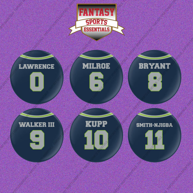 Seattle Seahawks 2025 Home Jersey Button Pins (Choose Your Player) Page 1