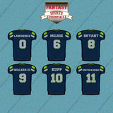 Seattle Seahawks 2025 Home Jersey Car Decals (Choose Your Player) Page 1