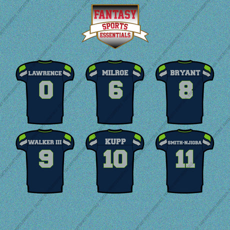 Seattle Seahawks 2025 Home Jersey Car Decals (Choose Your Player) Page 1