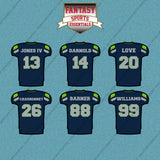Seattle Seahawks 2025 Home Jersey Car Decals (Choose Your Player) Page 2