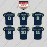 Seattle Seahawks 2025 Home Jersey Glossy Stickers (Choose Your Player) Page 1