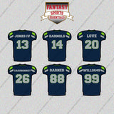 Seattle Seahawks 2025 Home Jersey Glossy Stickers (Choose Your Player) Page 2