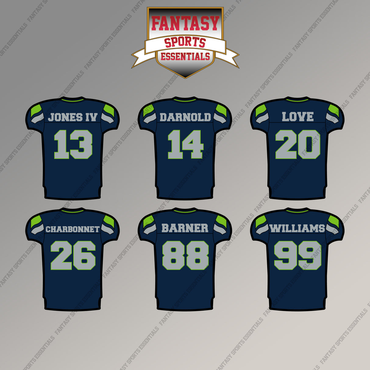 Seattle Seahawks 2025 Home Jersey Magnets (Choose Your Player) Page 2