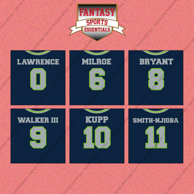 Seattle Seahawks 2025 Home Jersey Wall Art Prints (Choose Your Player) Page 1