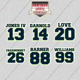 Seattle Seahawks 2025 Name and Number Glossy Stickers (Choose Your Player) Page 2
