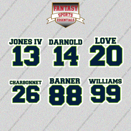 Seattle Seahawks 2025 Name and Number Glossy Stickers (Choose Your Player) Page 2