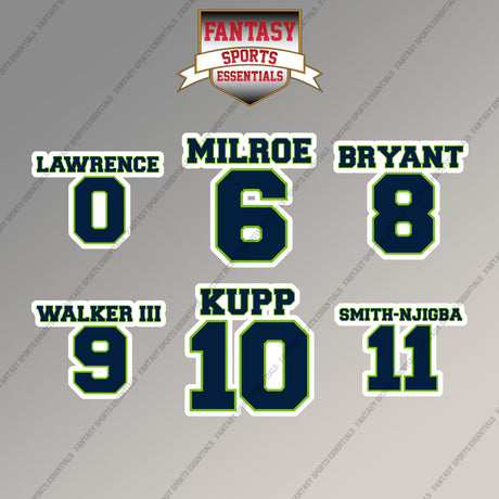 Seattle Seahawks 2025 Name and Number Magnets (Choose Your Player) Page 1
