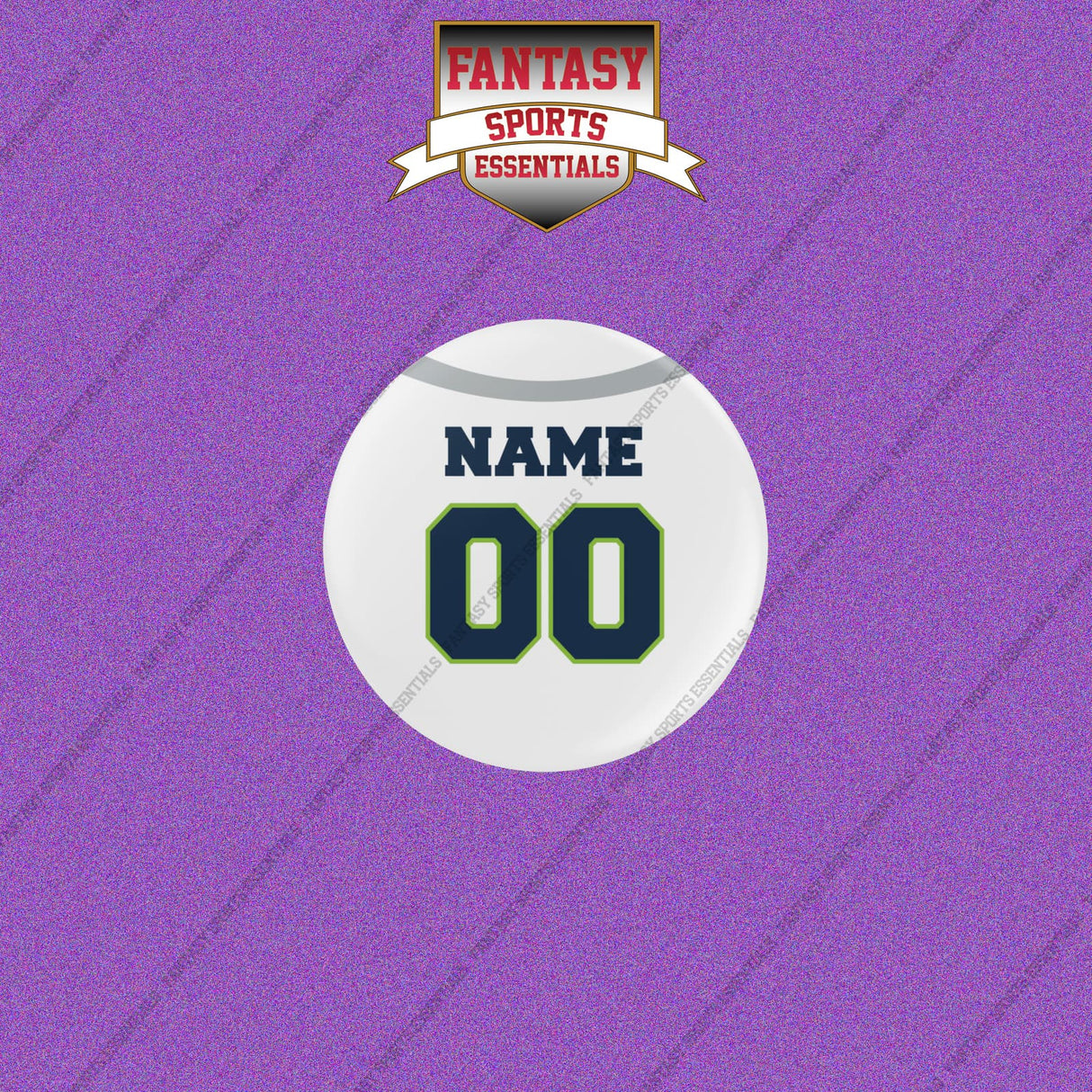 Seattle Seahawks Personalized Current Away Jersey Buttons