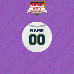 Seattle Seahawks Personalized Current Away Jersey Buttons