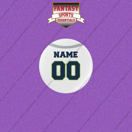 Seattle Seahawks Personalized Current Away Jersey Buttons