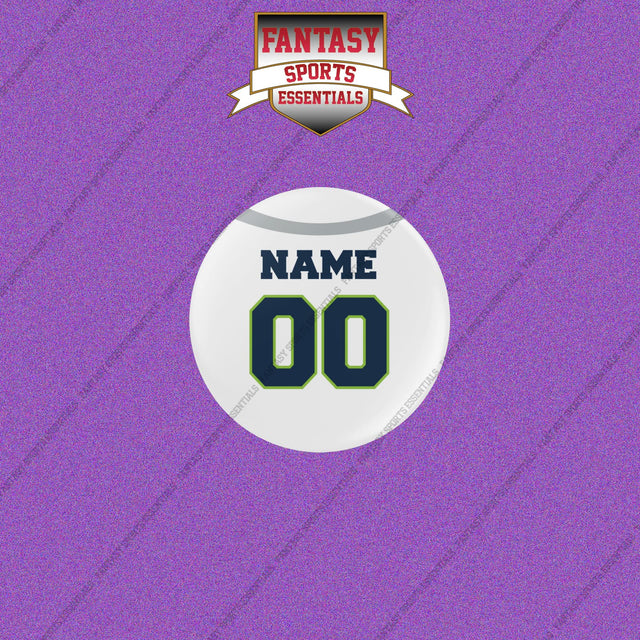 Seattle Seahawks Personalized Current Away Jersey Buttons