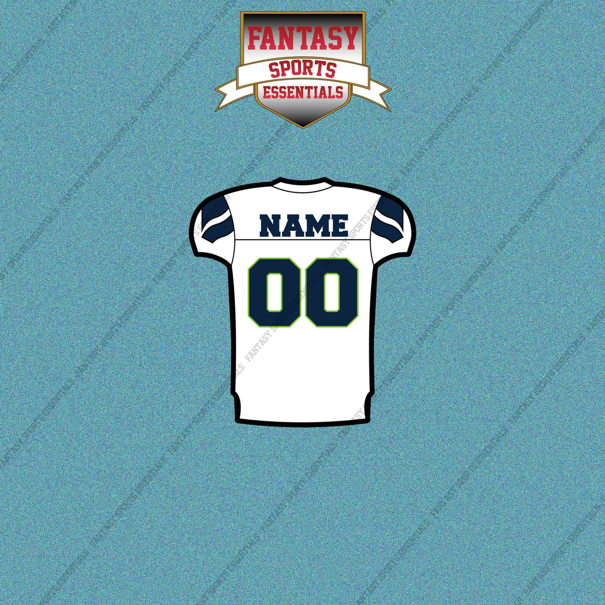 Seattle Seahawks Personalized Current Away Jersey Car Decals