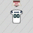 Seattle Seahawks Personalized Current Away Jersey Glossy Stickers