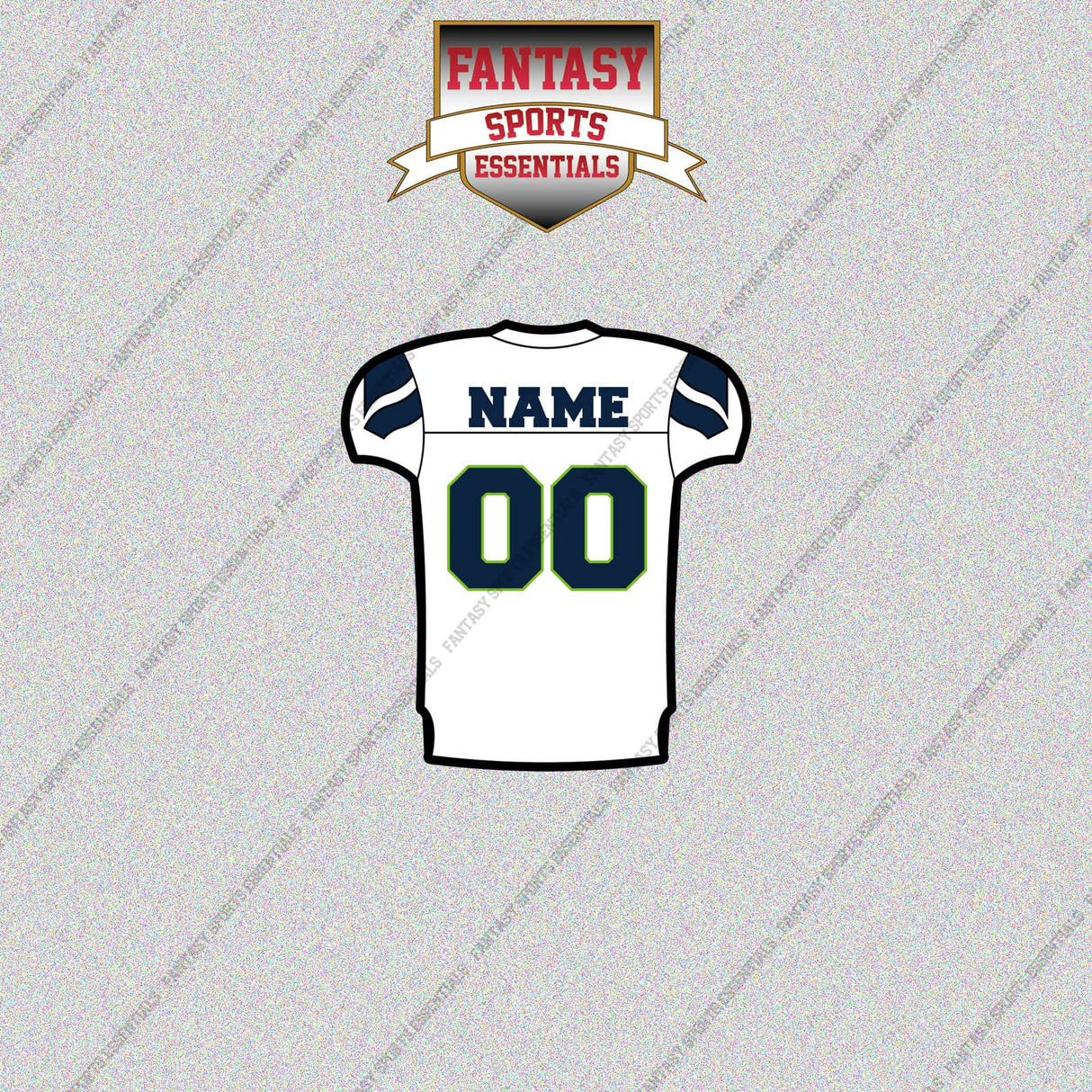 Seattle Seahawks Personalized Current Away Jersey Glossy Stickers