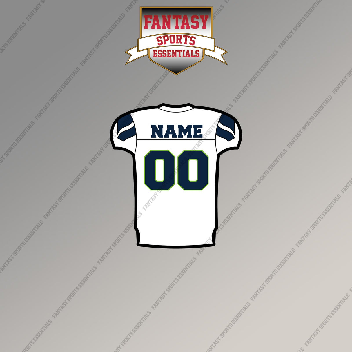 Seattle Seahawks Personalized Current Away Jersey Magnets